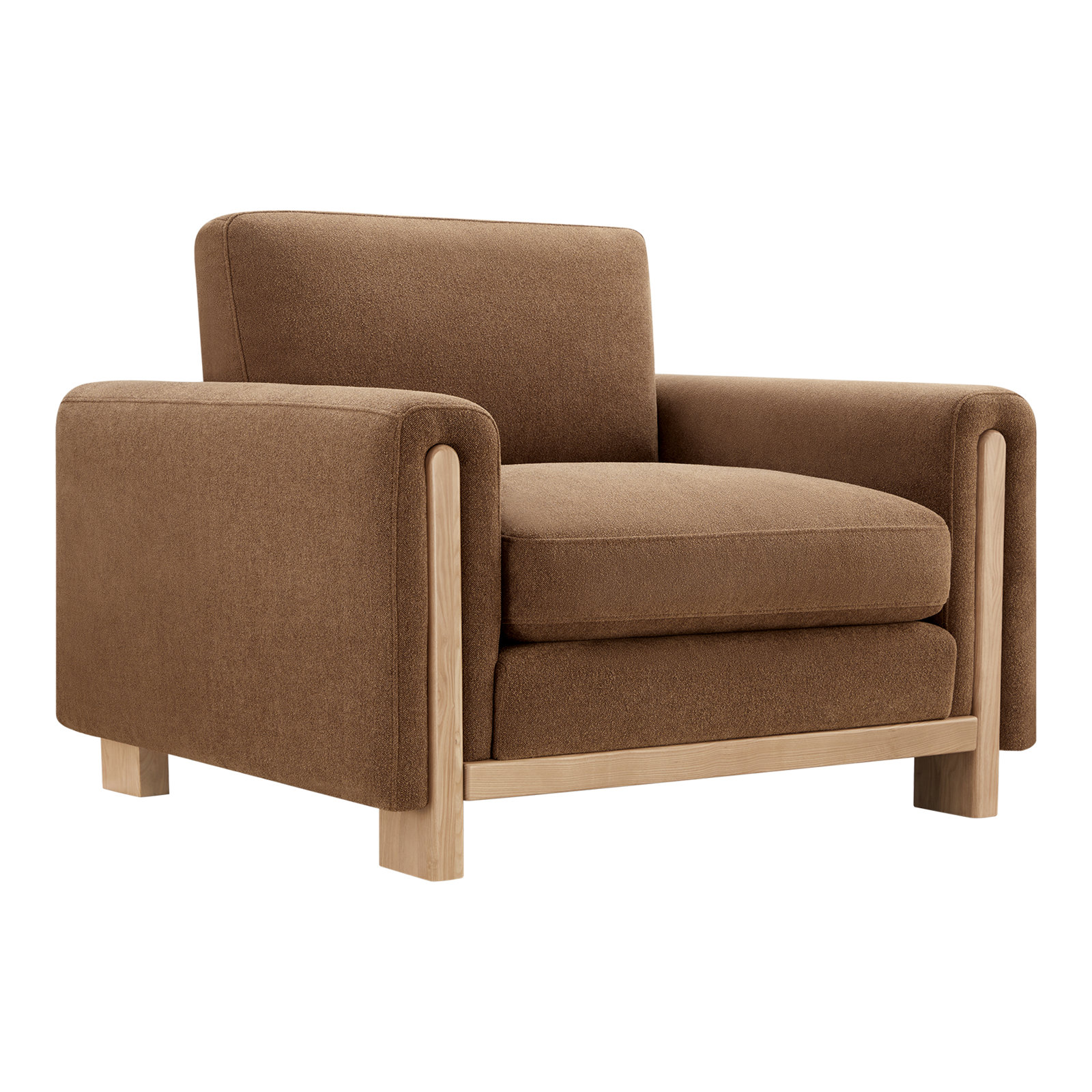 Adika Upholstered Armchair, Elite Camel Textured Weave