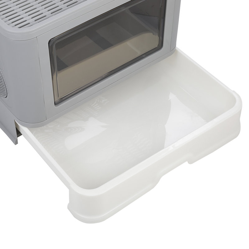 Araceli Plastic Enclosed Litter Box with Scoop