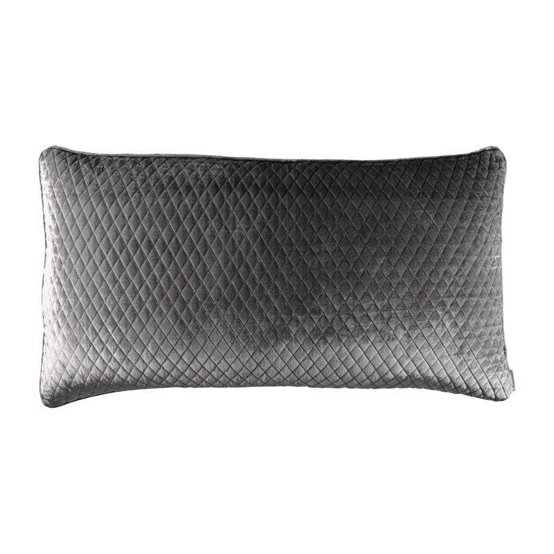 Coussin Enzo ivoire standard 20 x 26, Cendré, Très grand lit