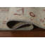Tapis floral bleu / orange en laine noué à la main 5 pi 9 po x 9 pi 1 po Floral