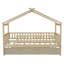 Lit simple en bois avec lit gigogne escamotable, cadre de lit pour enfants Montessori Natural-1427129166-1427129171