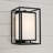 1-Light Outdoor Modern Square Rectangle Wall Lantern in Black with Soft White Glass-100662195