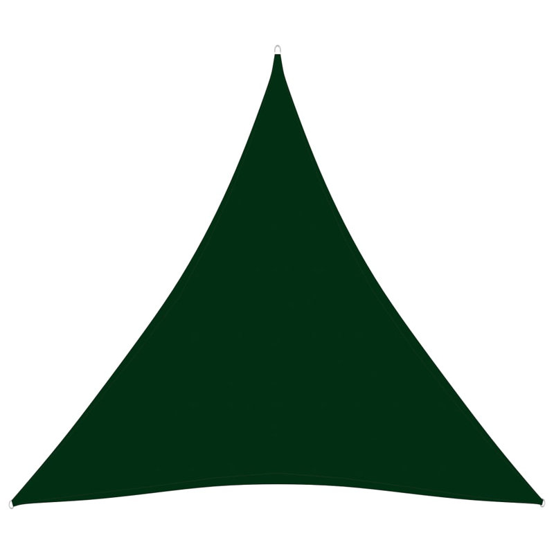 Akil 5m x 5m x 5m Triangular Shade Sail, Dark Green