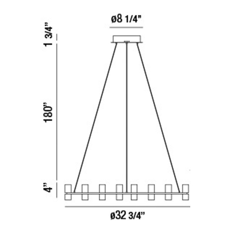 Netto 12 - Light Dimmable LED Chandelier