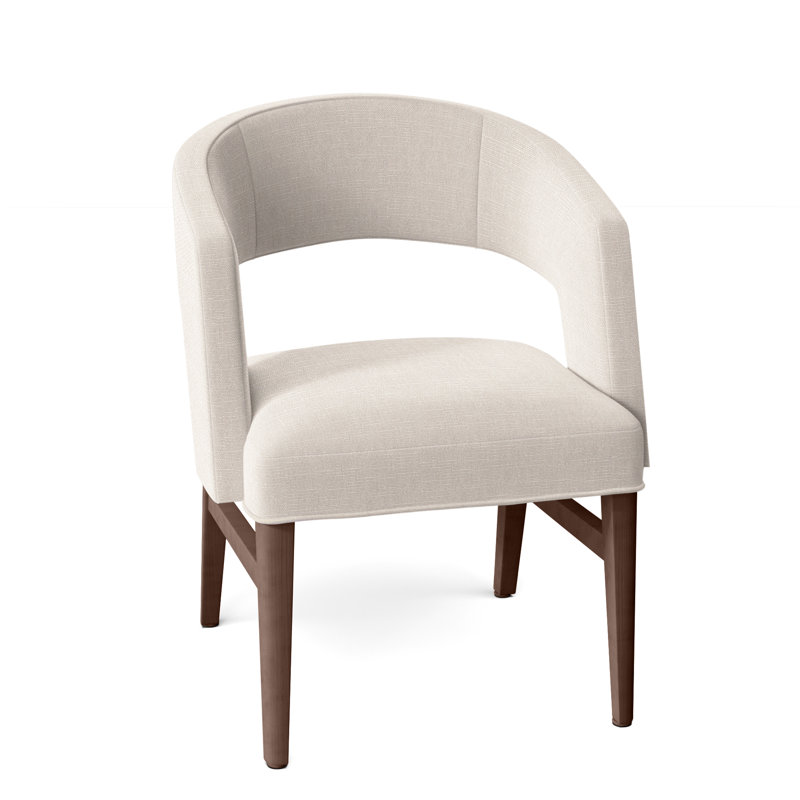 Chaise avec accoudoirs Bryant, Noyers, Perigold somptueux chenille II flanelle