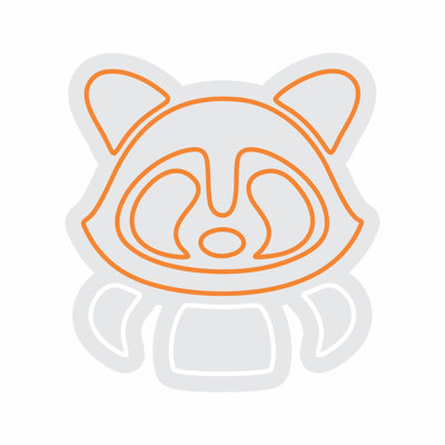  | Enseigne néon Raccoon Face | Fabriqué avec un tube néon incassable flexible de qualité supérieure qui émet une lumière brillante et uniforme pour plus de 50 000 heures d'utilisation fiable | 23 po x 21 po | Orange