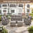 Simino Outdoor All-Weather PE Rattan Patio Loveseat With 5" Thick Cushions-690454302-690454299