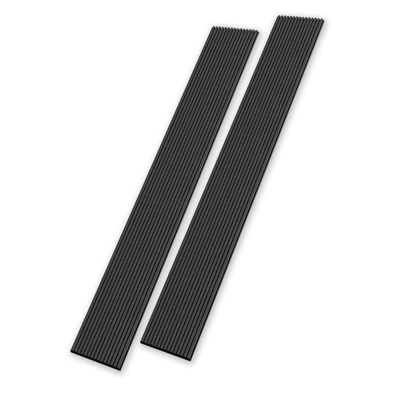 2pc x 106" x 12.6" 3D Acoustic/Sound Proof Wood Slat Wall Panels (2piece/18.55 sq.ft.), Black Oak, 106" H x 12.6" W