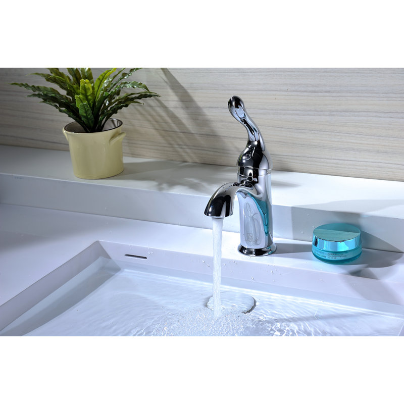 Arc Single-handle Bathroom Faucet with Drain Assembly, Polished Chrome