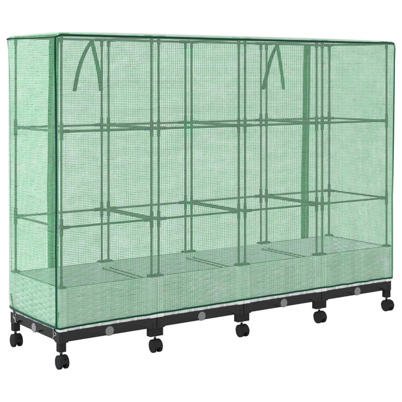 Elevated Planter, 129cm H x 160cm W x 40cm D, White