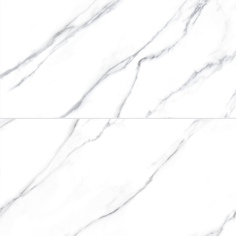 Halo 24X48 Carrara, White/Gray