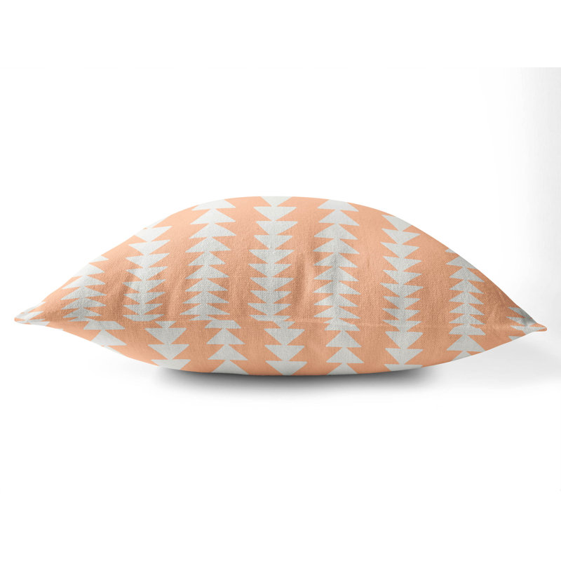 Tribal Arrows  Throw Pillow, Peach/Orange, 16''H x 16''W