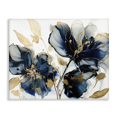 " Blue Modern Flowers " by LSR Design Studio