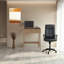 Bureau d'ordinateur avec 2 tablettes latérales et surface de travail spacieuse