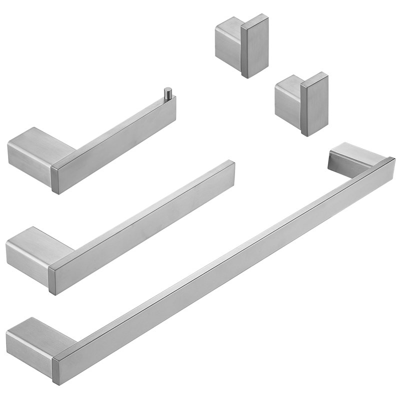 1 5 - Piece Bathroom Hardware Set, Brushed Nickel