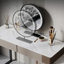 Coiffeuse avec miroir lumineux, 5 tiroirs, 1 chaise