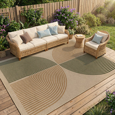 Tapis d'extérieur en jute lavable à la machine avec envers antidérapant Narze