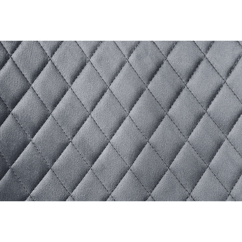 Chaises de pub modernes avec revêtement en velours gris foncé, pieds en métal, siège d'une hauteur de 29 pouces, support de poids de 250 lb, capacité