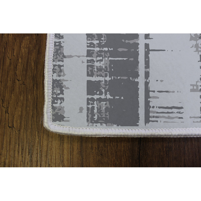 Elegant Hall Carpet, 3D Digital Print Design, 3.9 x 4.9 ft | 100% Polyester, Antibacterial, Non-Slip PVC Dot Underside, Pile Height: 0.04 in, Machine Washable, Perfect for Living Room & Entryway Decor