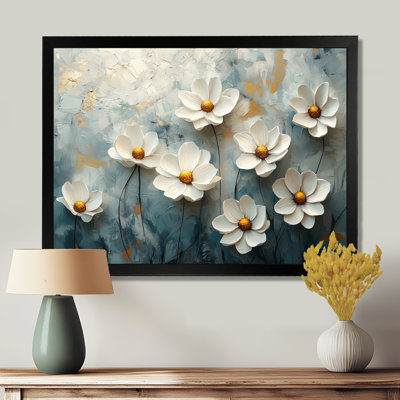 Isco Geraniums Pure Form Minimalisme II - marguerites, art mural large