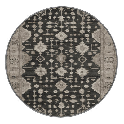 Machine Washable Overdyed Gray Area Rug