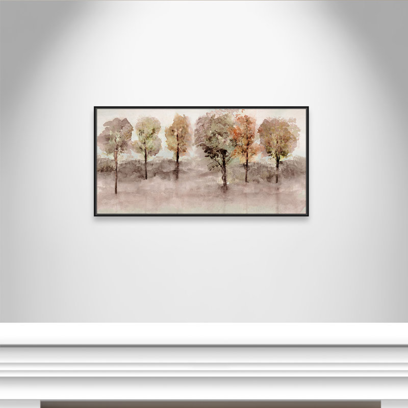«Swansea Debruce Trees Print» par Val Rhodes, H 25,5 po x l 49,5 po, Noir