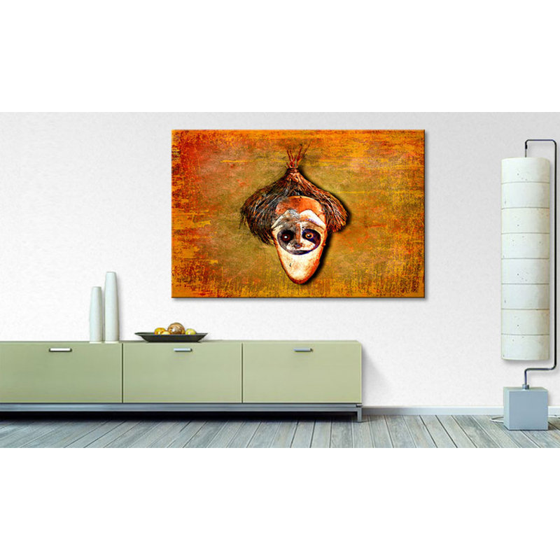 Block Head - Wrapped Canvas Print, 80cm H x 100cm W, 100% cotton canvas