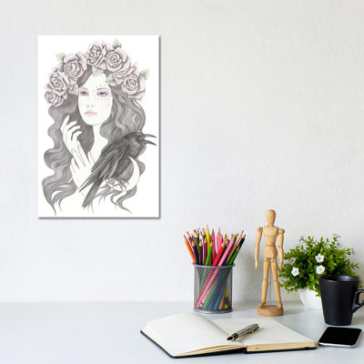 Blackbird by Andrea Hrnjak - Wrapped Canvas Print