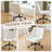 25.2''W  Waxed Leather Task Office Chair with Wheels and Pegs-1777373266