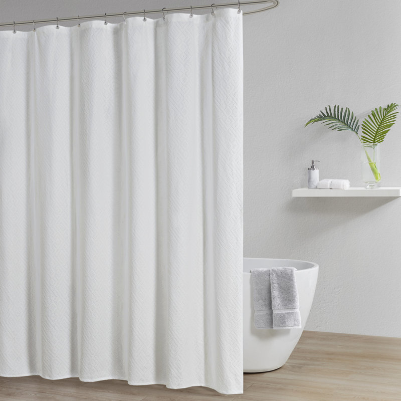 Rideau de douche Matelasse, Blanc