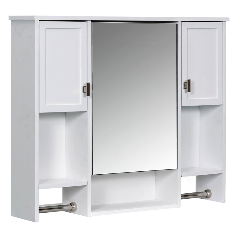 Armoire de rangement murale 35 po x 28 po, Blanc