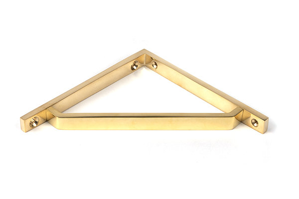 Barton Shelf Bracket, Polished Brass, 15cm H x 5.9cm W x 1.5cm D
