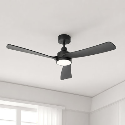 52" Modern Ceiling Fan with Light & Remote, Up to 5000+CFM High-Airflow 6-Speed Timer, Low Noise DC Motor, 3CCT & Dimmable ﻿