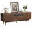 Maggie For 72 Inch Tvs, 63'' Entertainment Center With Storage And Drawer, Led Lighting Charging Station And Arched Design, Mid Century Modern Maggies For Living Room-1950660756