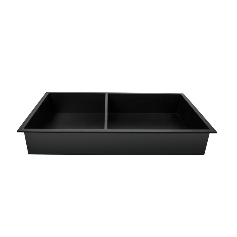 25" W × 14" H Bathroom Shower Niche Insert Shelf, Vertical Horizontal Install,Stainless Steel, Matte Black