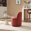 Fauteuil demi-tonneau pivotant rembourré avec coussin moelleux-129543142