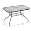 Rectangular Metal Outdoor Dining Table , 120cm W 80cm D