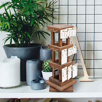 Charmarkco Wood Rotating Jewelry Display