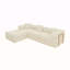 Canapé modulaire de 108 po avec méridienne en forme de L, canapé-lit désossé à assise profonde, canapés à compression en éponge sans assemblage, canapé-lit pliant moderne avec dossier amovible (beige)-74822380