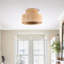 Luminaire encastré à abat-jour cylindrique moderne en rotin 12,6 po Abbie-194526175-195527199