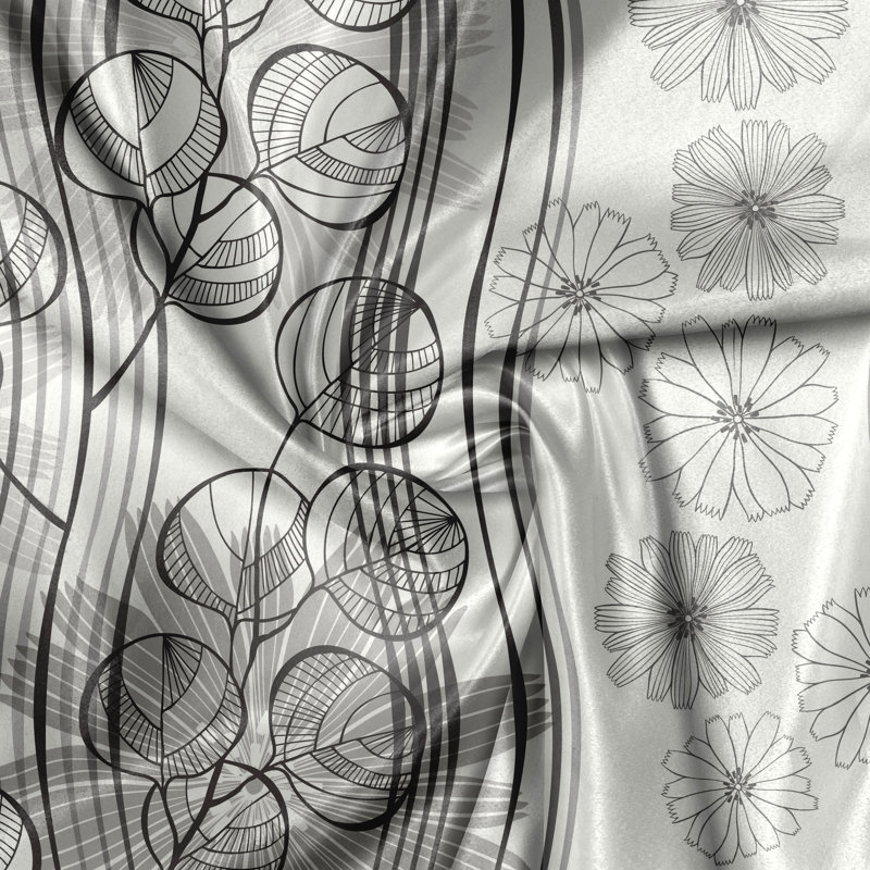 Derrell Polyester Semi Sheer Curtain Pair