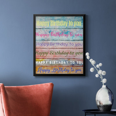 «Birthday Song», toile encadrée de qualité supérieure - prête à être accrochée