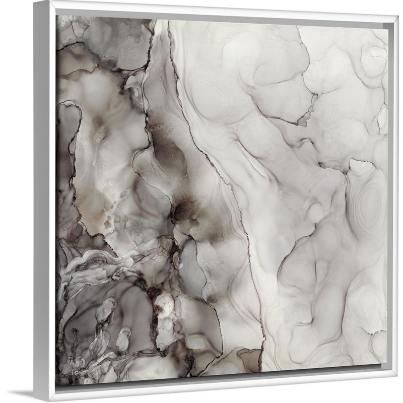 "Portland Skies Square trio I" par Tara Reed, reproduction d’art sur toile, Cadre blanc, H 26 po x l 26 po x P 1,75 po
