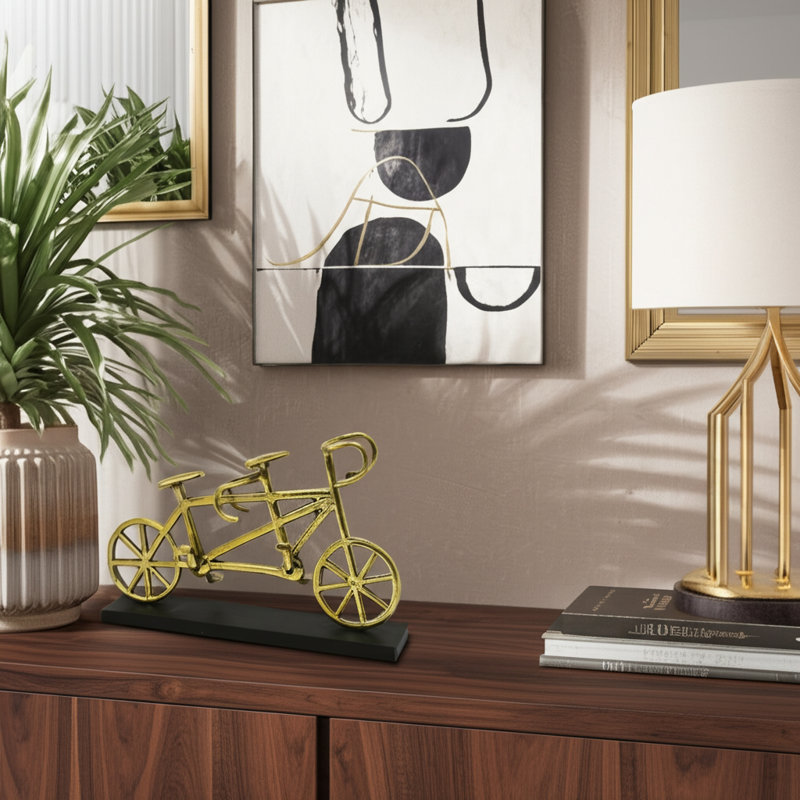Vélo en métal pour deux sculpture Ahren