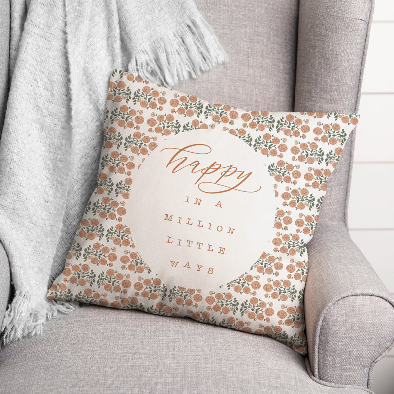 Floral Outdoor Reversible Throw Pillow