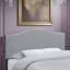 Tête de lit double capitonnée en similicuir gris Houston-718092469-718092468
