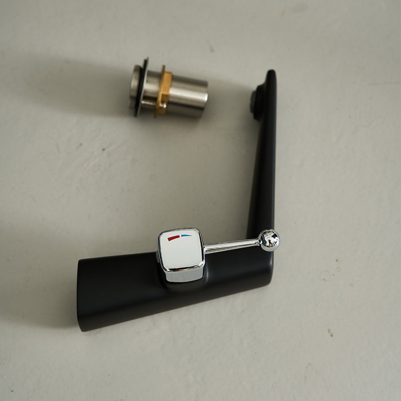 Metal Basin Mixer Tap, Black