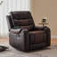 Fauteuil inclinable manuel berçant en cuir Abba Air-965191289