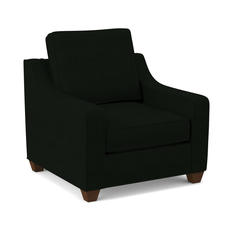 Clark Upholstered Armchair, Montana Walnut, Dorset Black