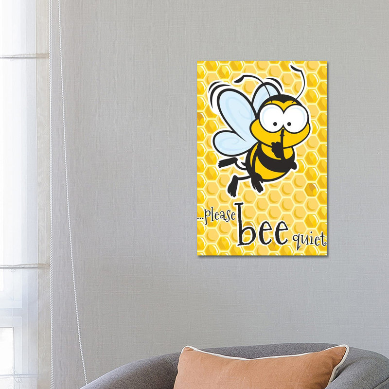 Please Bee Quiet by James Lee - Wrapped Canvas Gallery-Wrapped Canvas Giclée, 66.04 cm H x 45.72 cm W